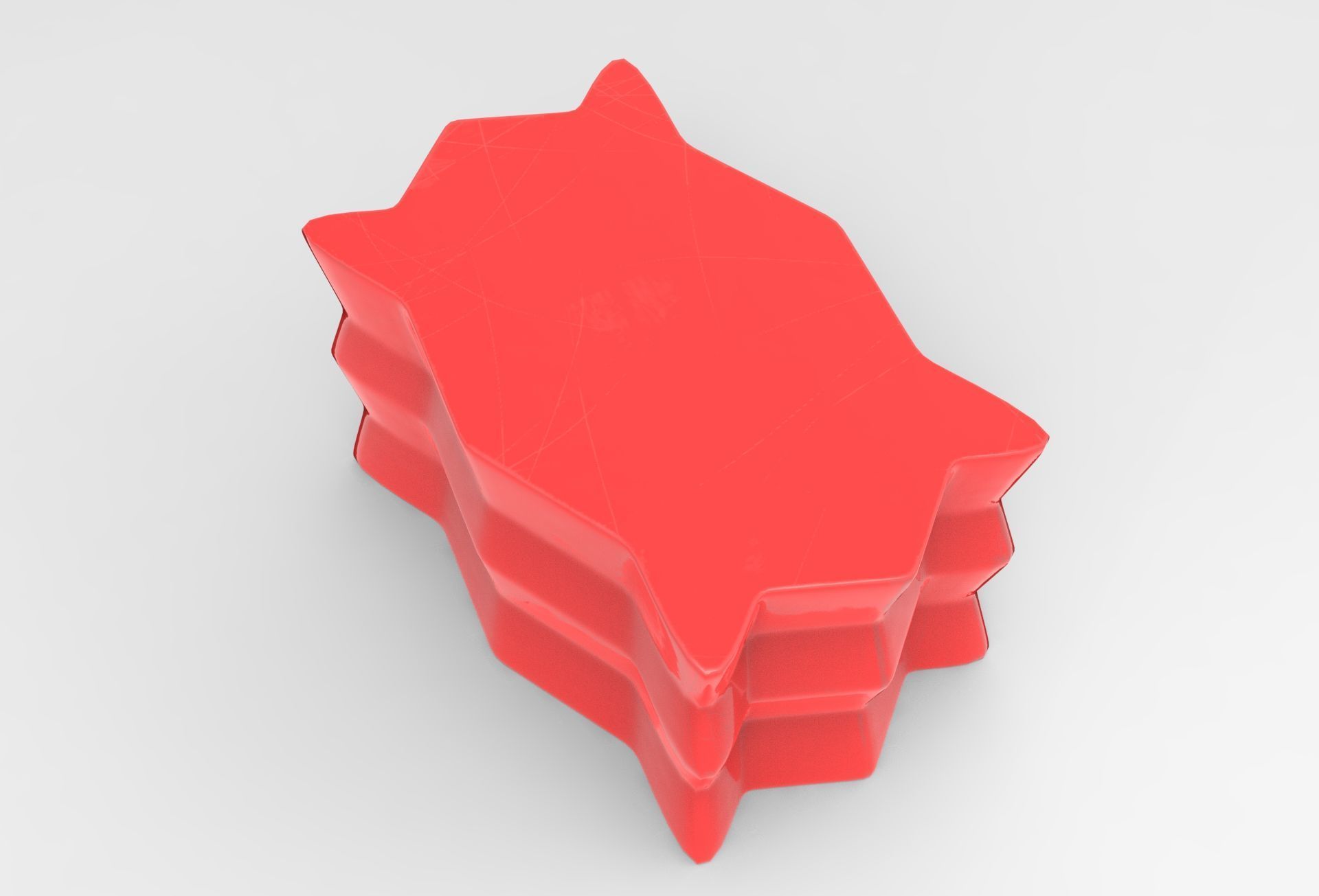 Pela Stool Low-poly 3D model_1