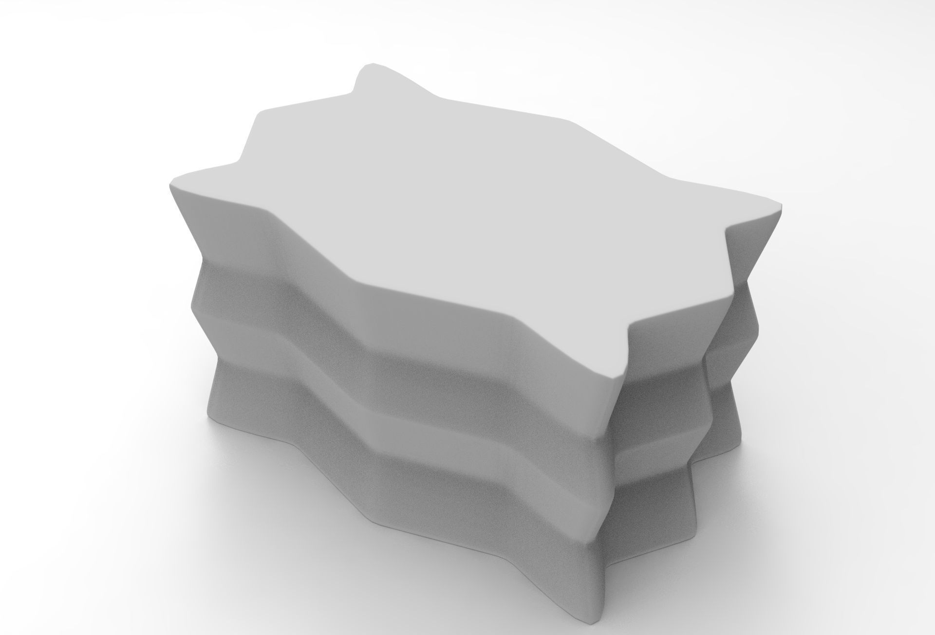 Pela Stool Low-poly 3D model_7