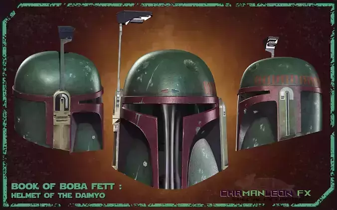Book of Boba Fett Daimyo Mandalorian Helmet Cosplay 3D print model