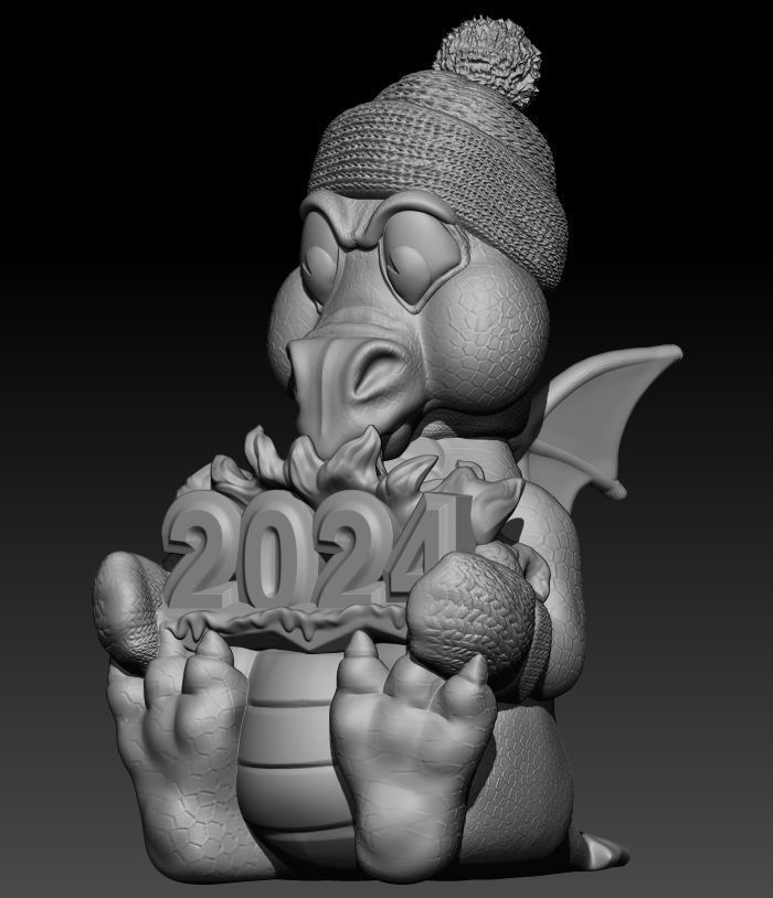 DRAGON SYMBOL OF THE YEAR 2024 3D print model_12