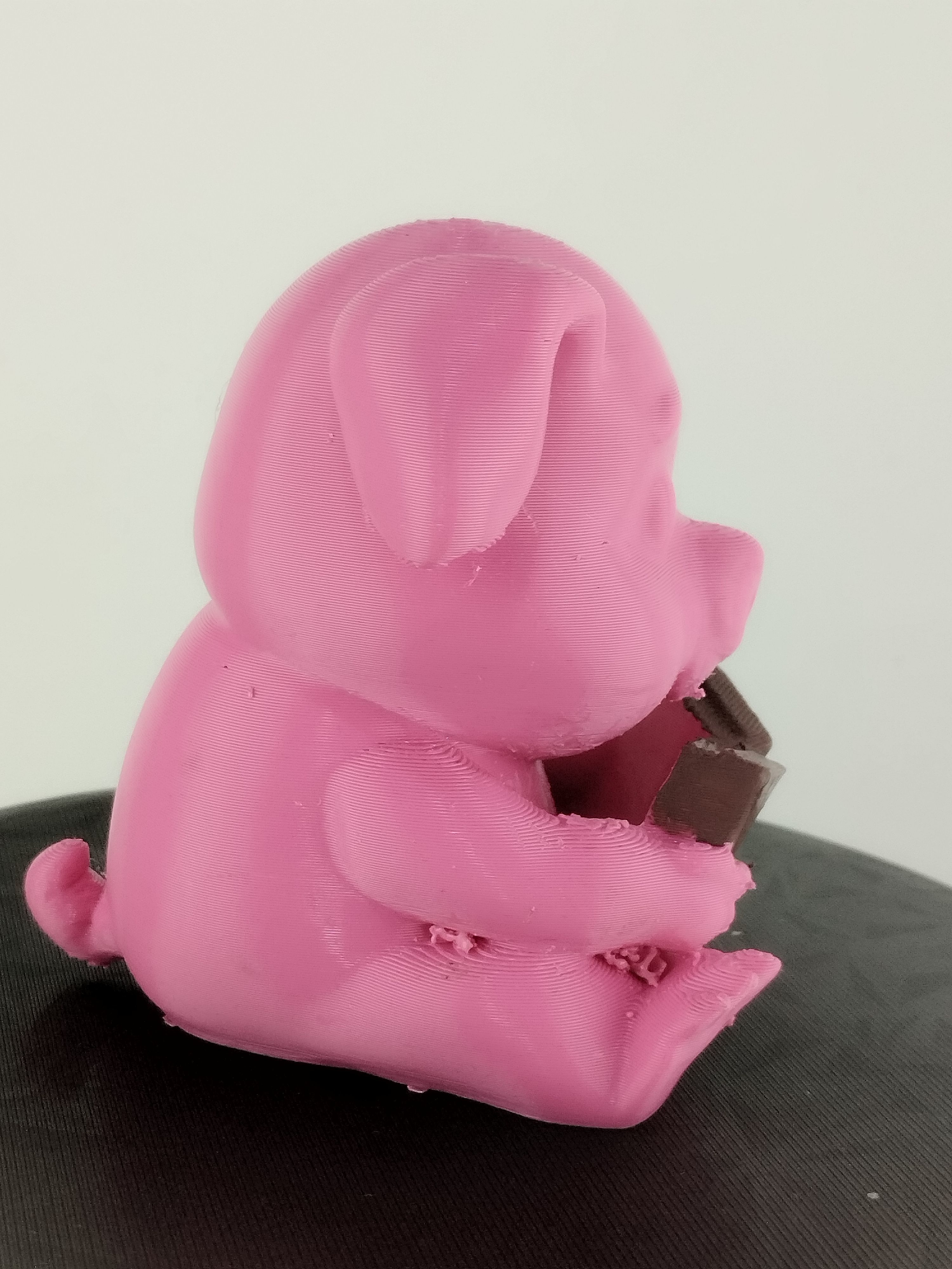 pig reading a book 3D print model_2