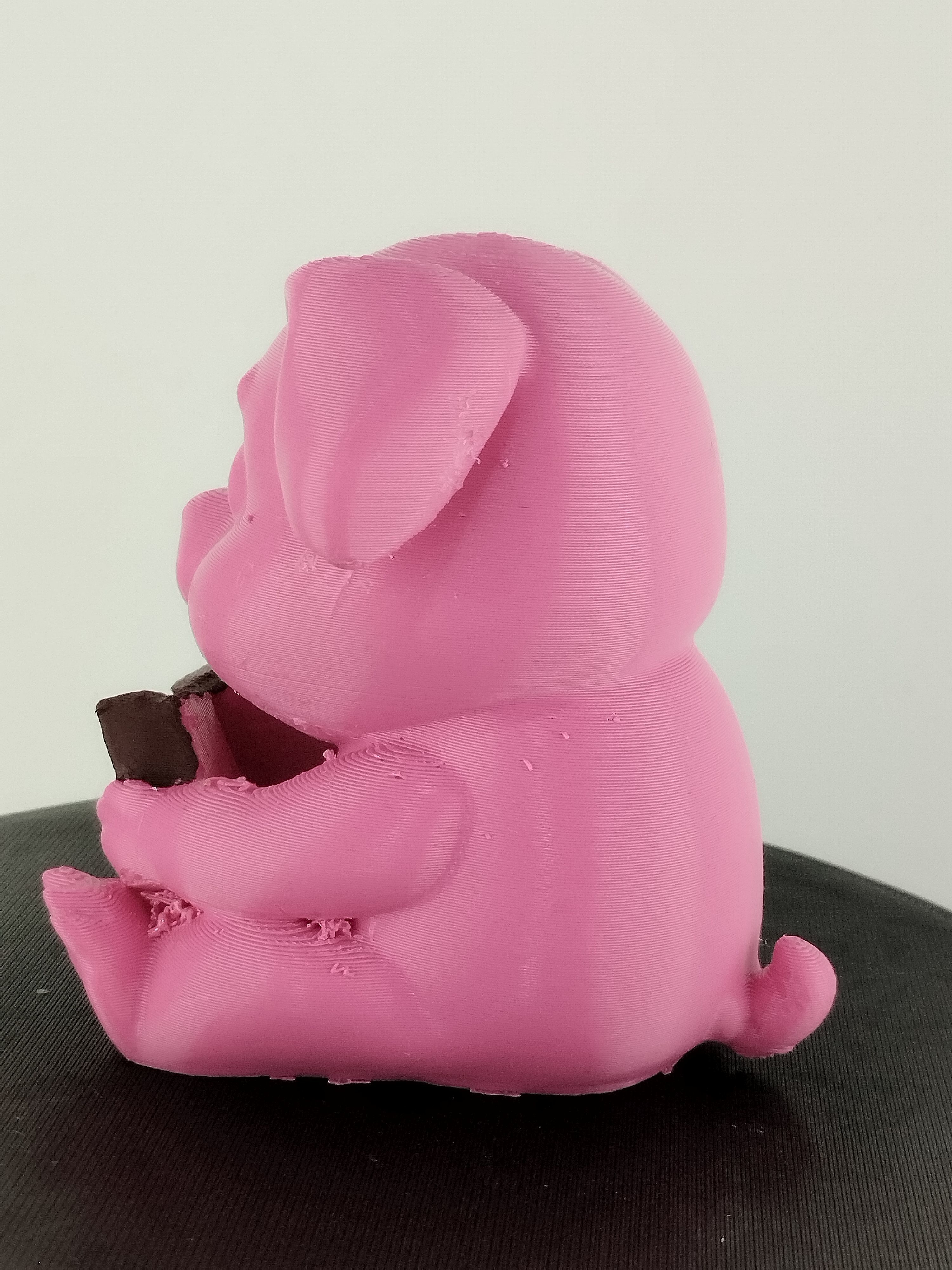 pig reading a book 3D print model_4