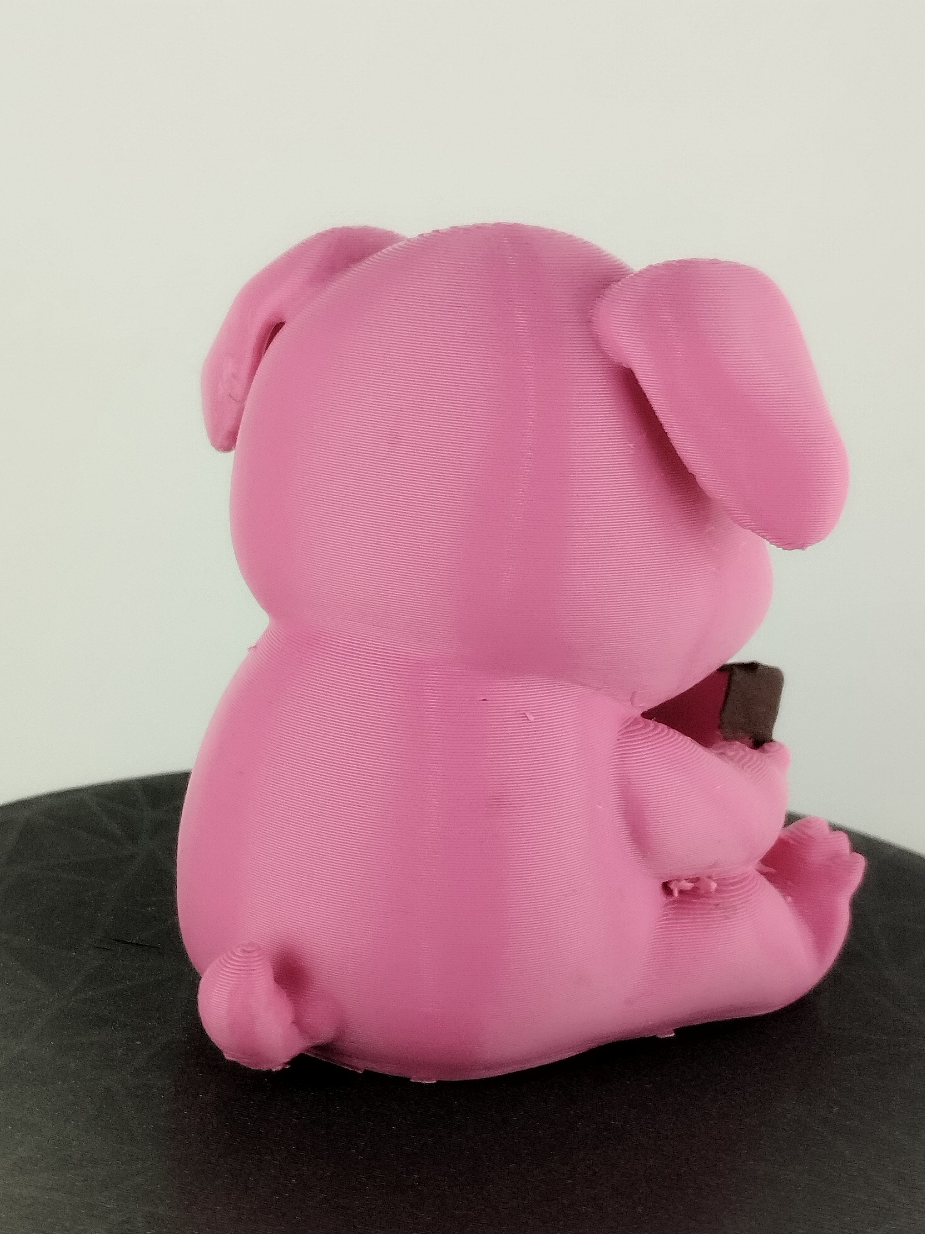 pig reading a book 3D print model_3