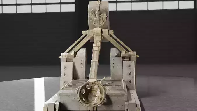 Siege Wagon Low-poly 3D model