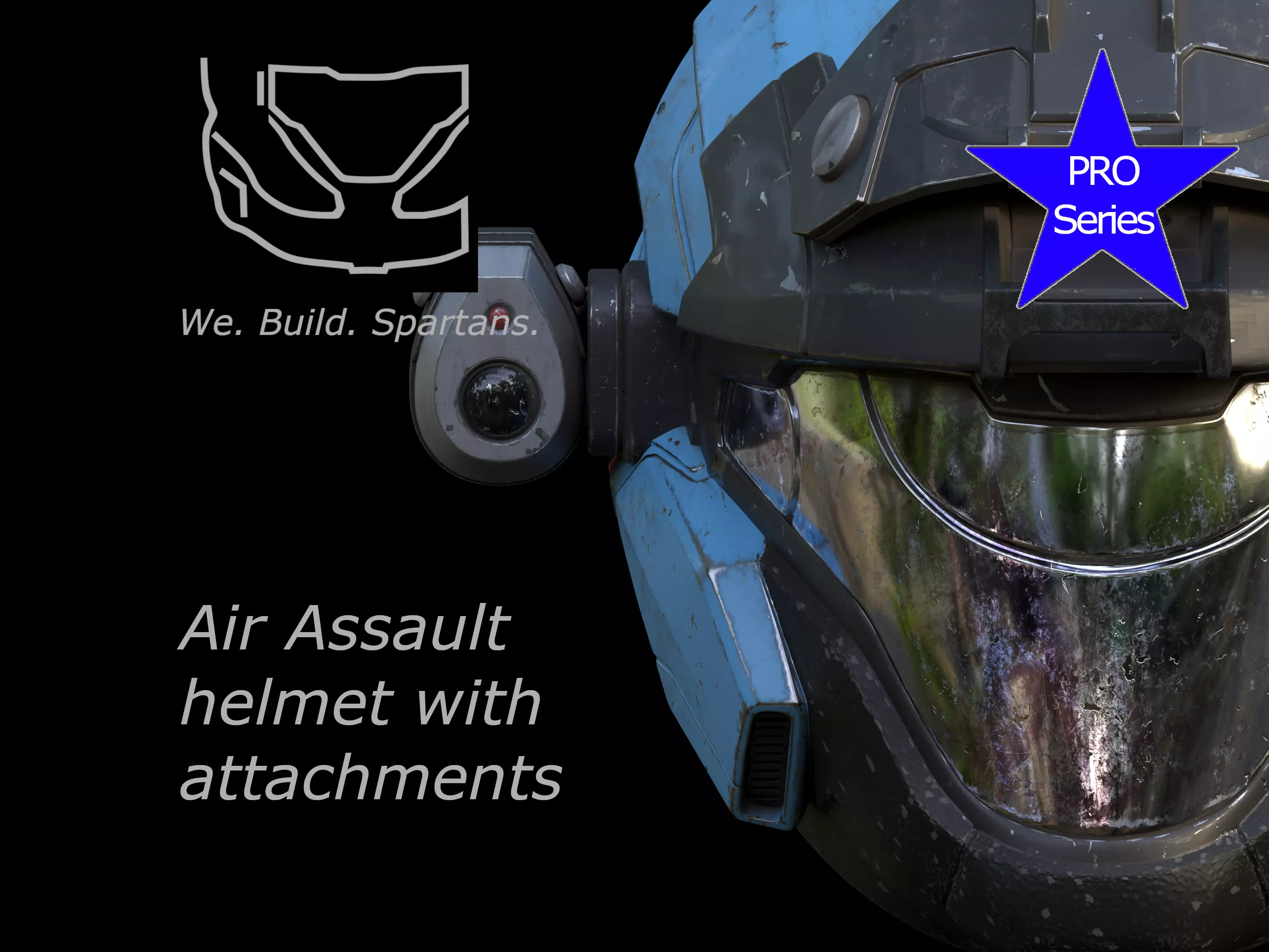 Pro Series Air Assault helmet 3d print file 3D print model