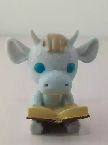 Meet the Adorable Book-Loving Cow Figurine 3D print model