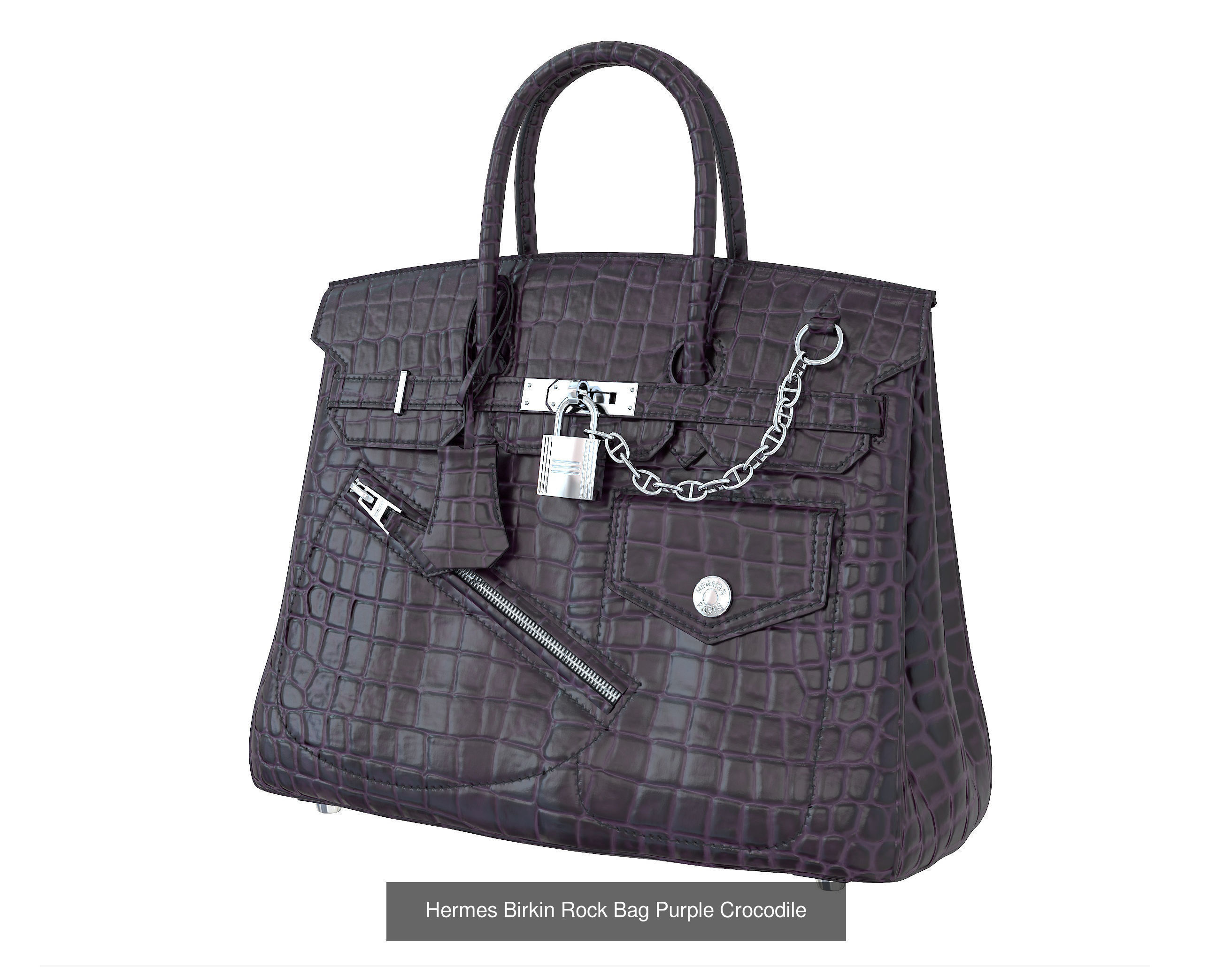 Hermes Birkin Rock Bag 3D Model Collection_6