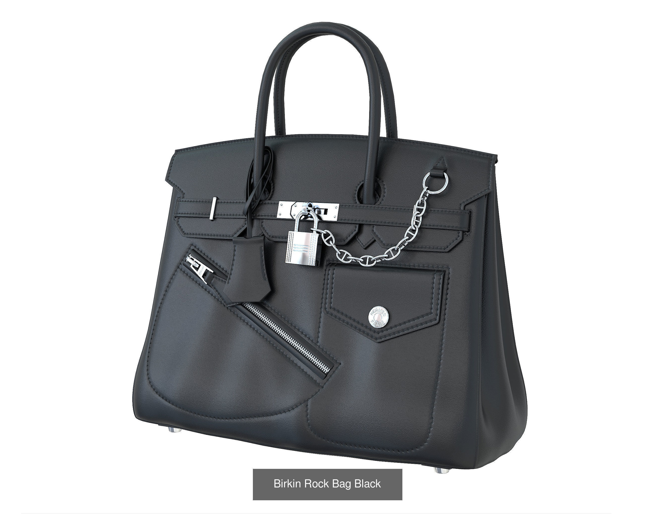 Hermes Birkin Rock Bag 3D Model Collection_3