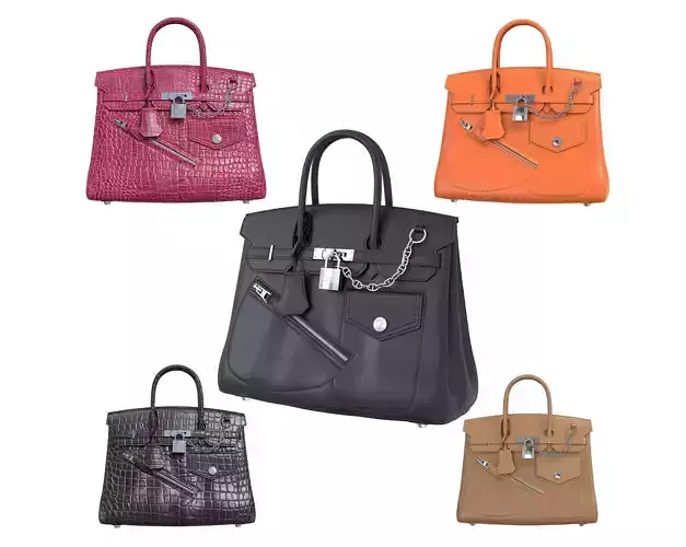 Hermes Birkin Rock Bag 3D Model Collection Hermes Birkin Rock Bag 3D Model Collection