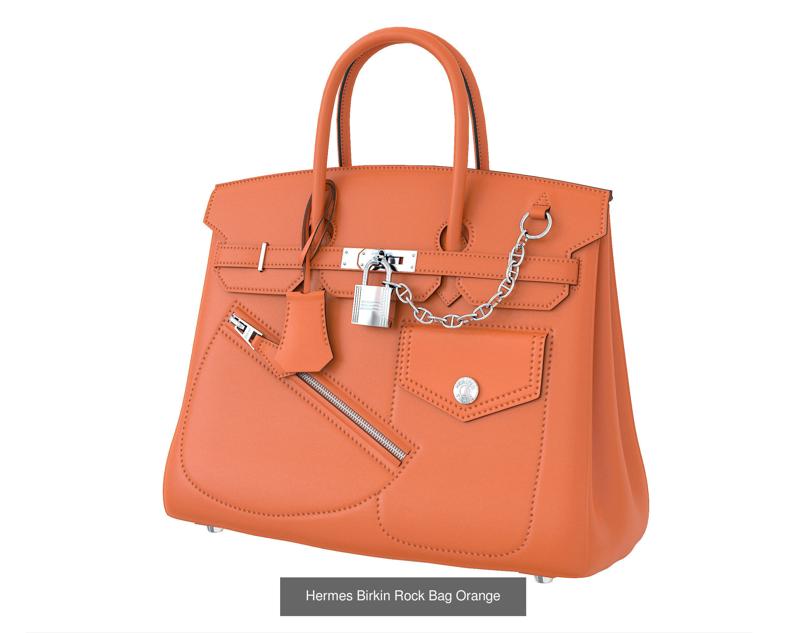 Hermes Birkin Rock Bag 3D Model Collection_4
