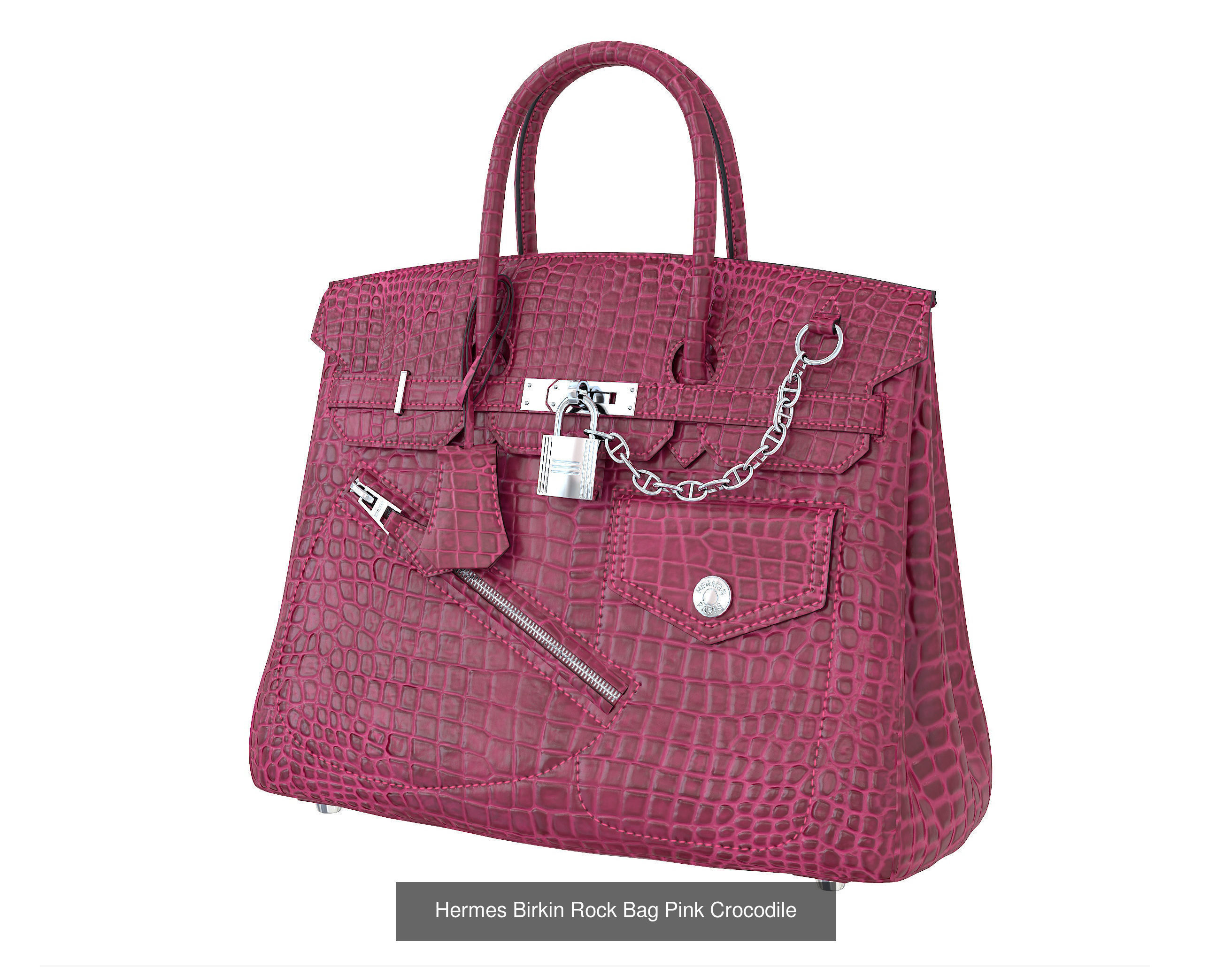 Hermes Birkin Rock Bag 3D Model Collection_5