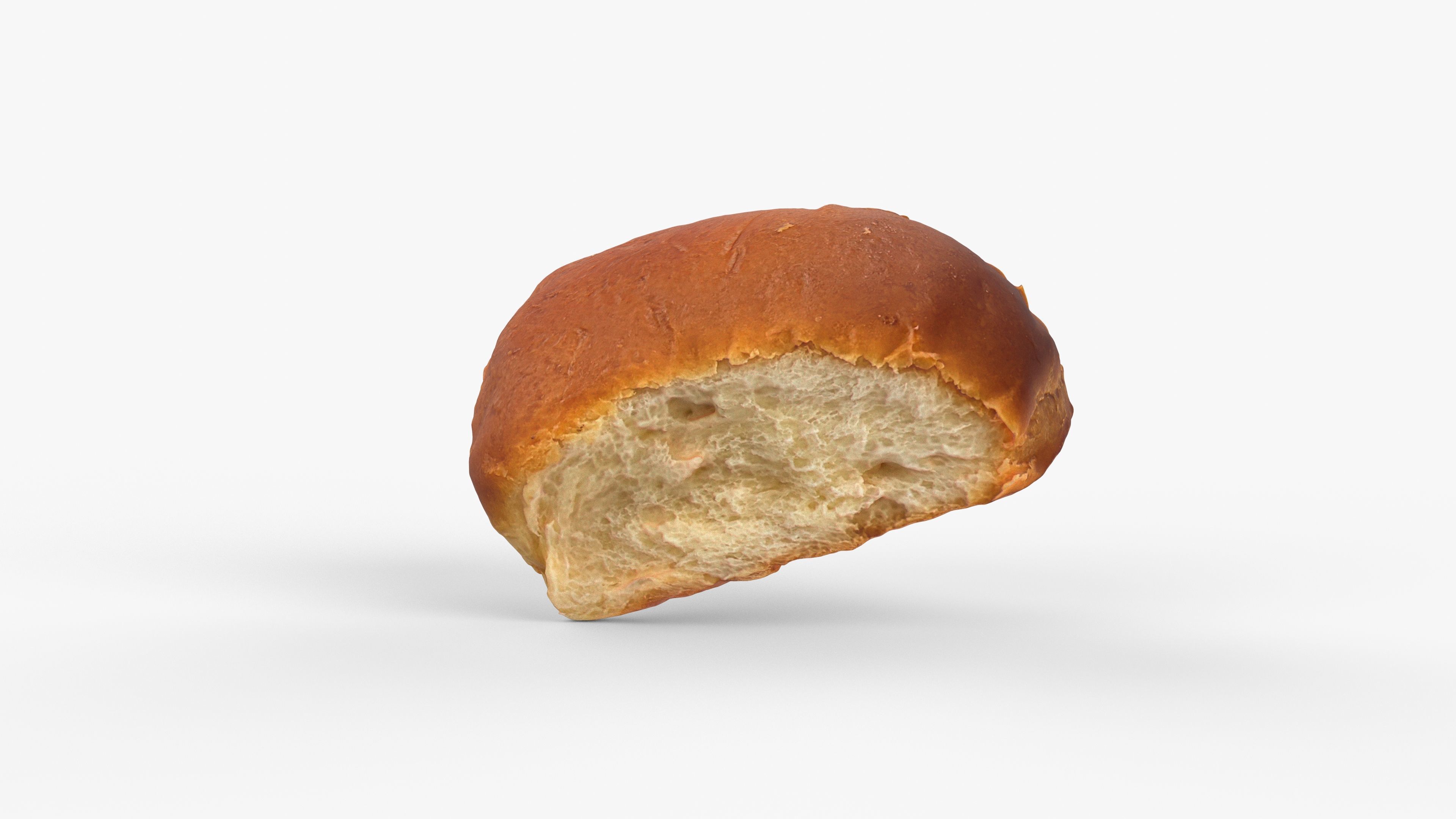 Photorealistic 3D scan of sweet bun Low-poly 3D model_9