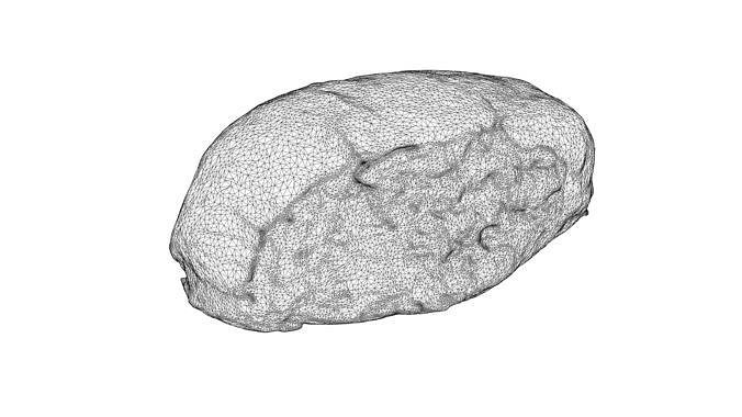 Photorealistic 3D scan of sweet bun Low-poly 3D model 5