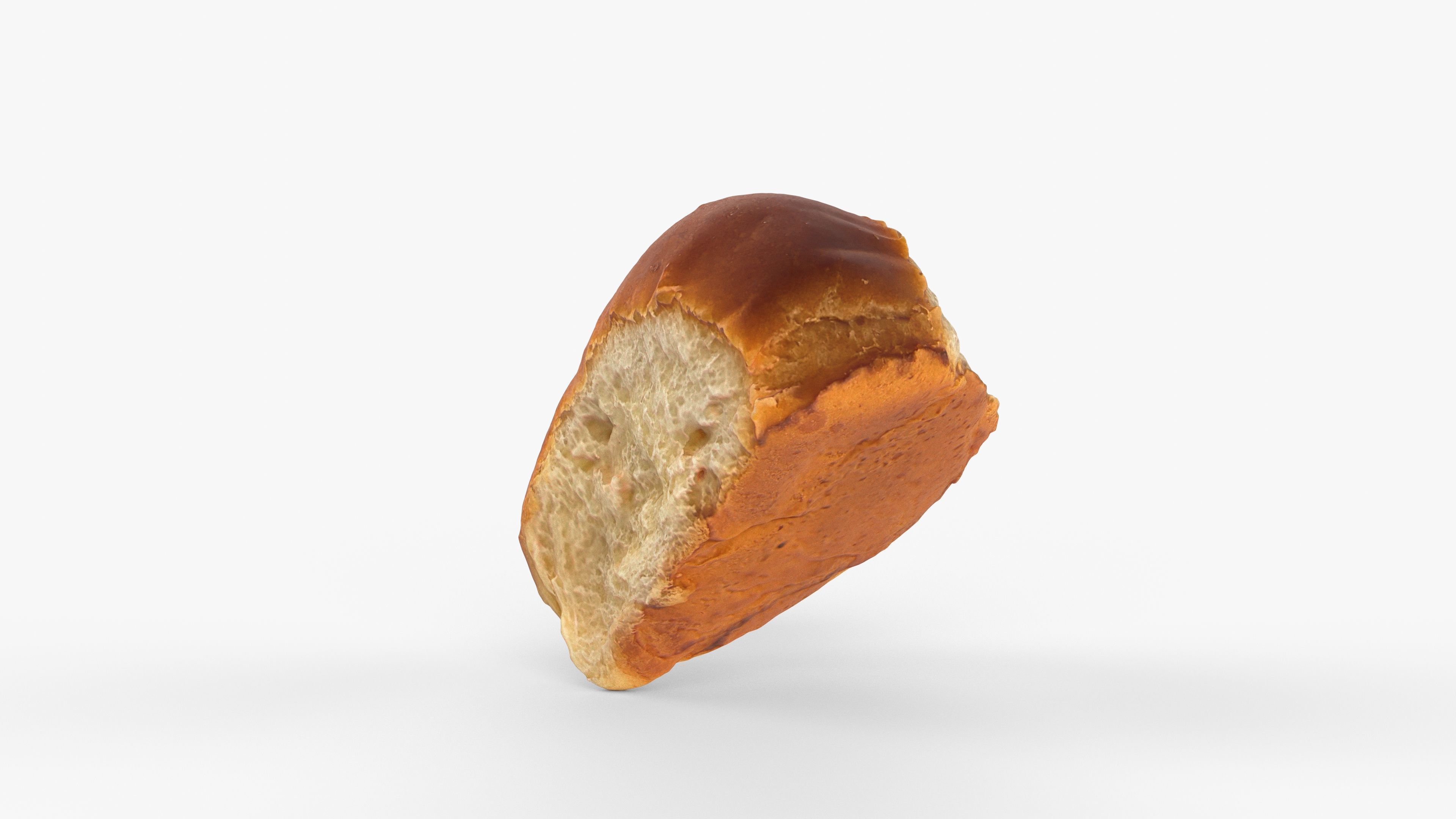 Photorealistic 3D scan of sweet bun Low-poly 3D model_7