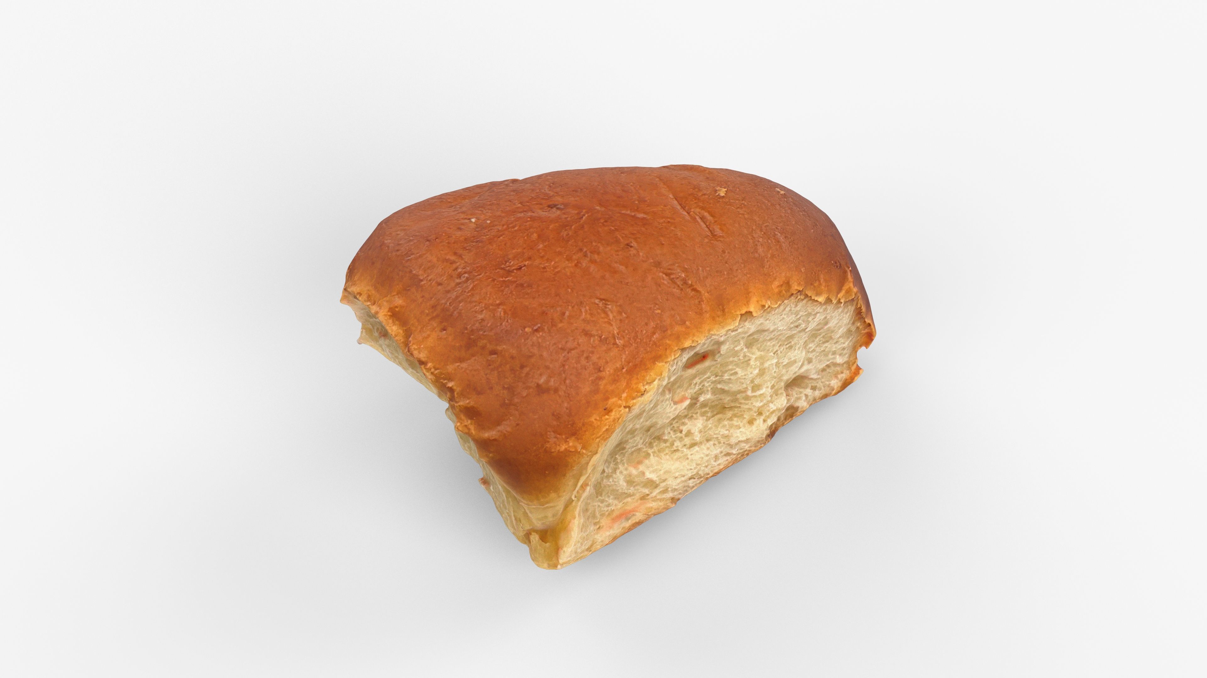 Photorealistic 3D scan of sweet bun Low-poly 3D model_10