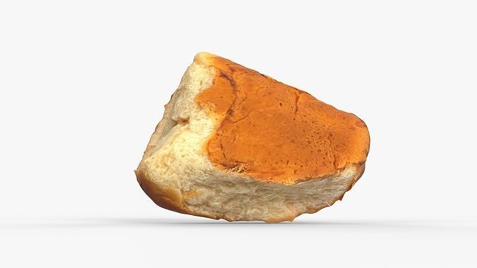 Photorealistic 3D scan of sweet bun Low-poly 3D model 6