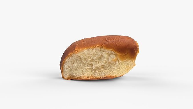 Photorealistic 3D scan of sweet bun Low-poly 3D model 7