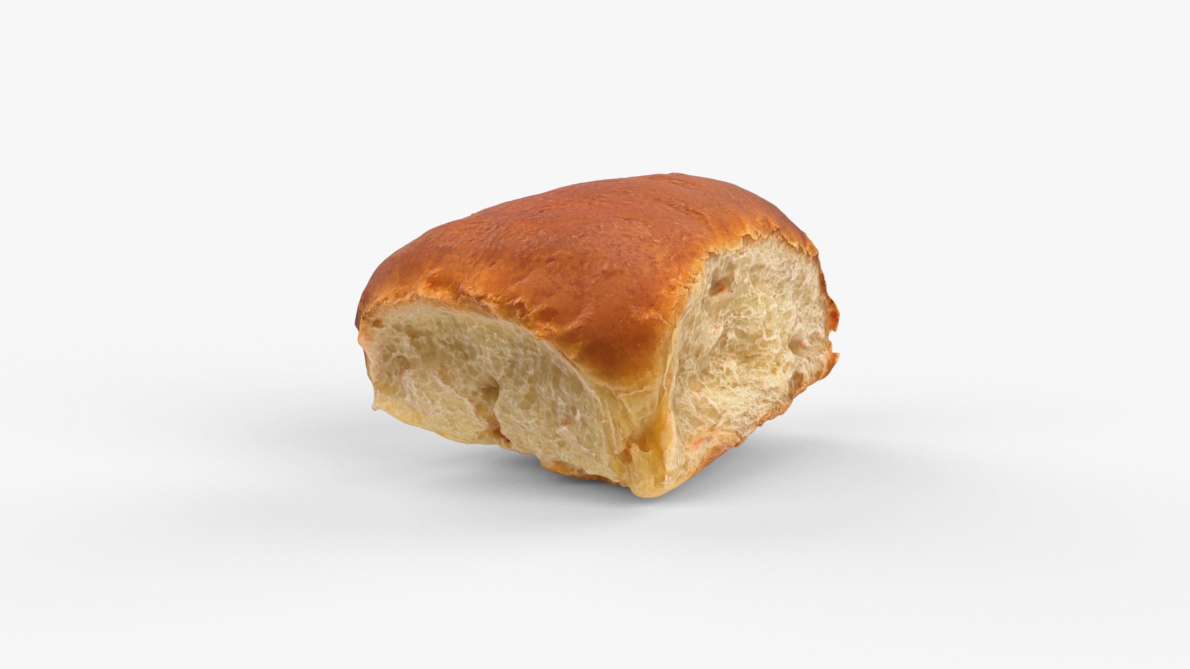 Photorealistic 3D scan of sweet bun Low-poly 3D model_2