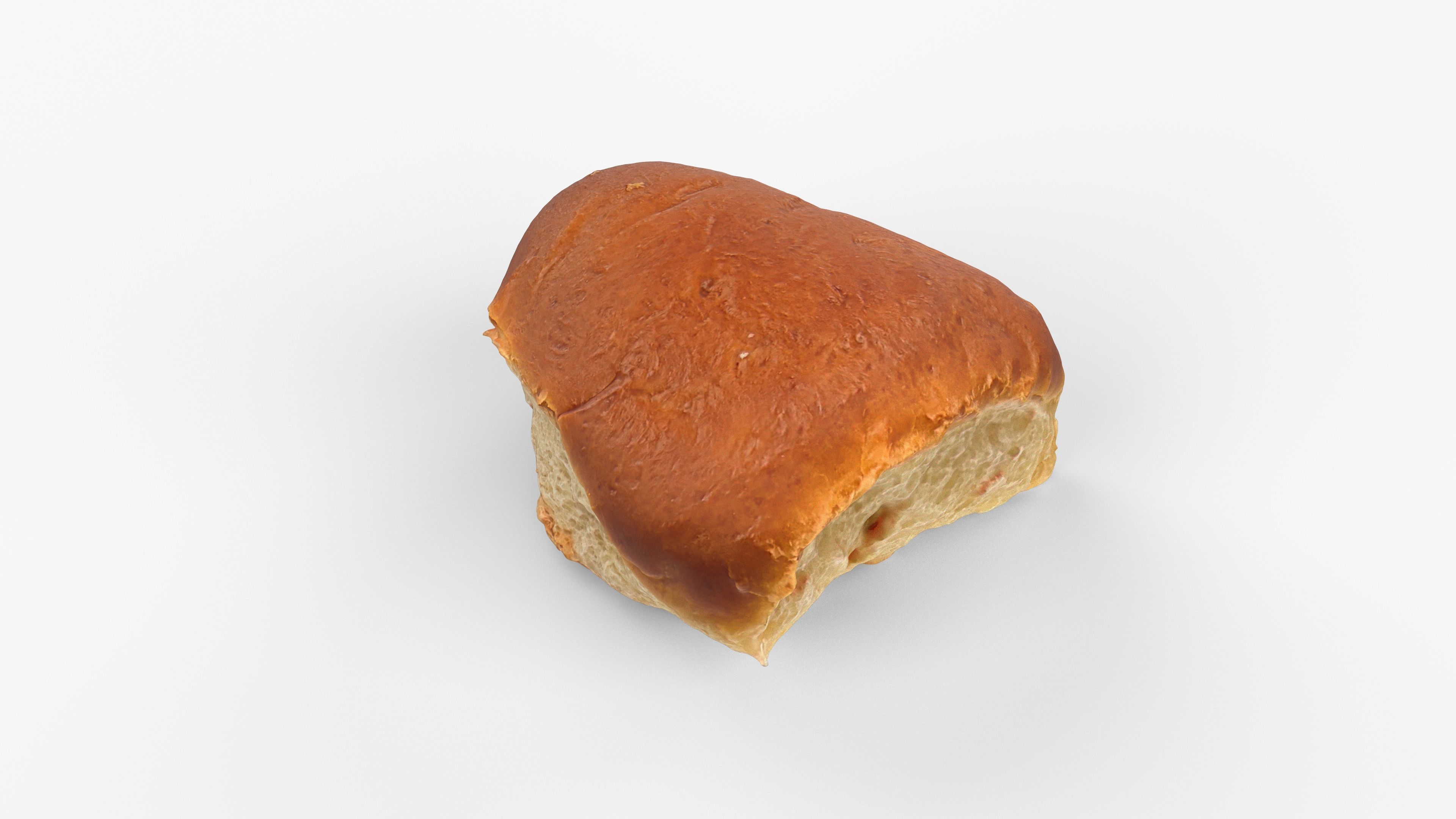 Photorealistic 3D scan of sweet bun Low-poly 3D model_11