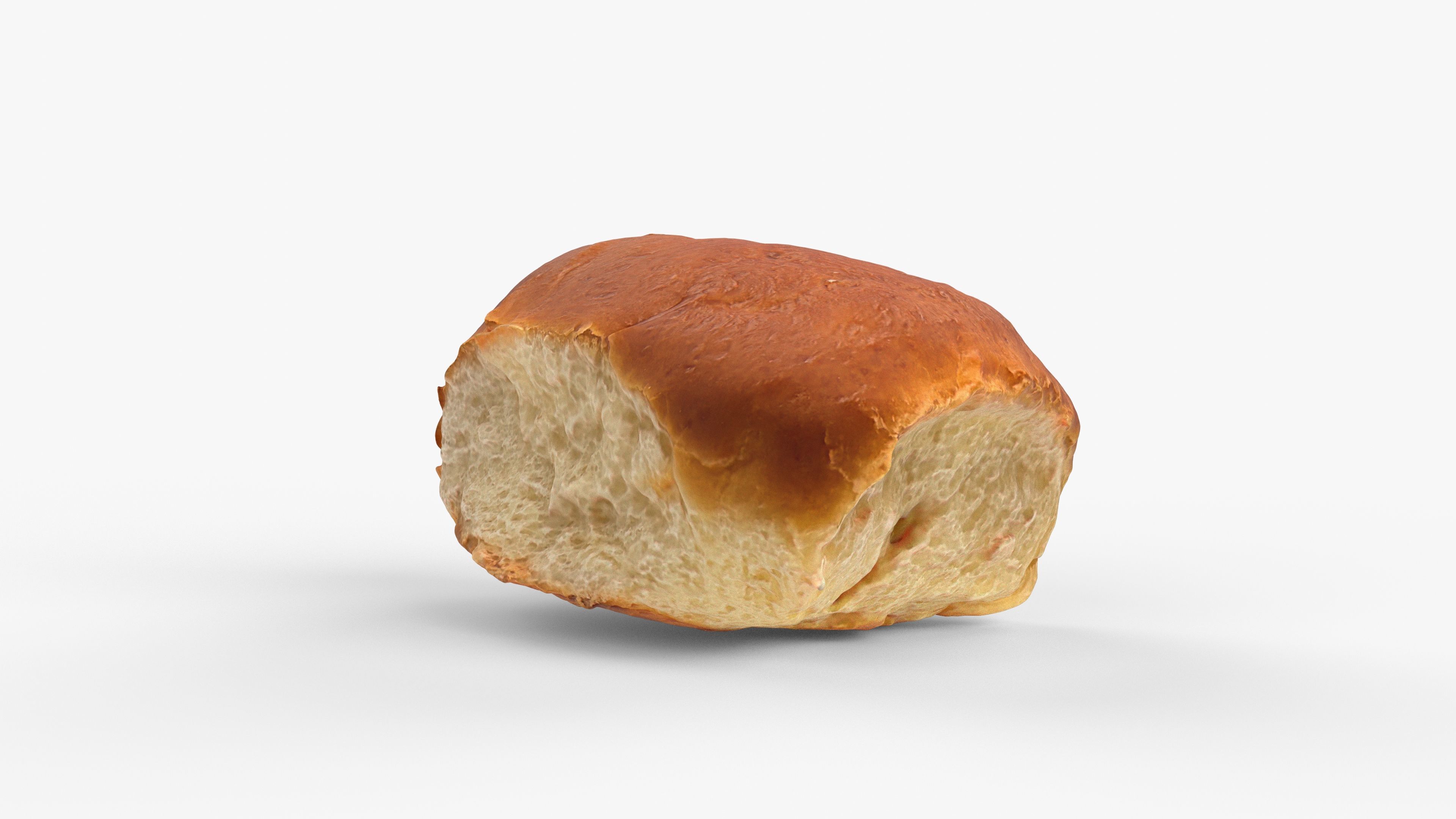 Photorealistic 3D scan of sweet bun Low-poly 3D model_6
