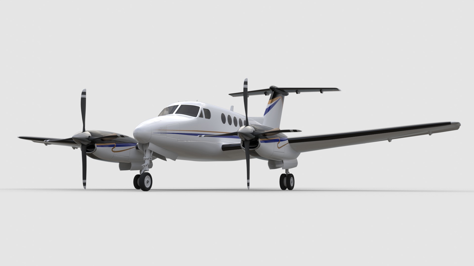 Beechcraft King Air 200 3D model_10