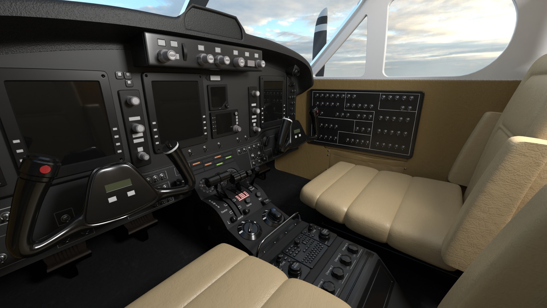 Beechcraft King Air 200 3D model_14