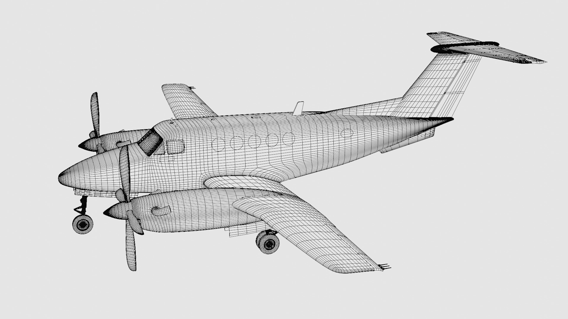 Beechcraft King Air 200 3D model_18