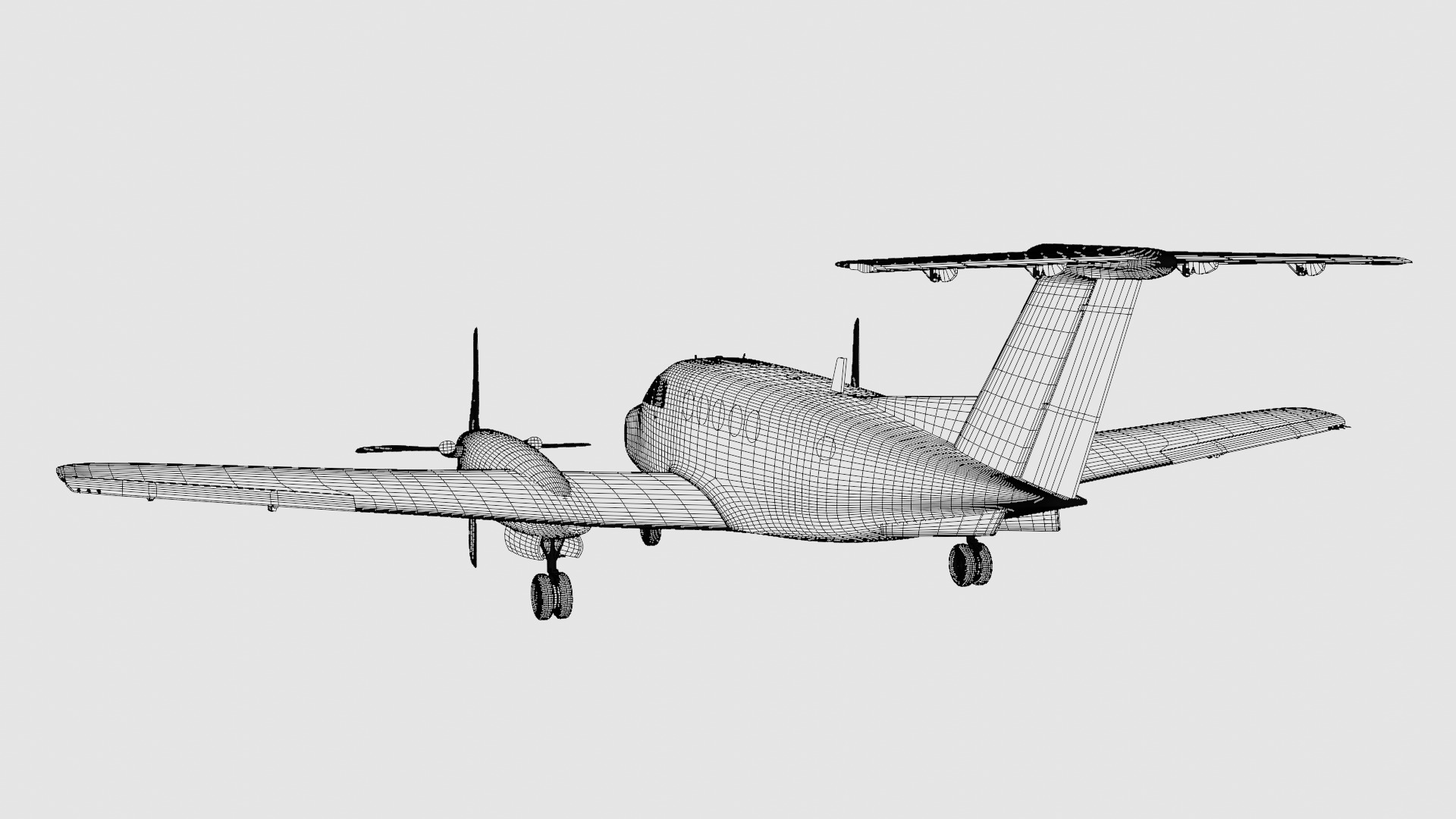 Beechcraft King Air 200 3D model_20