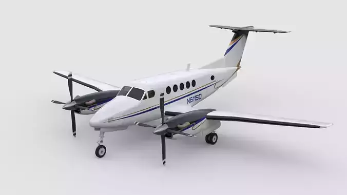 Beechcraft King Air 200 3D model