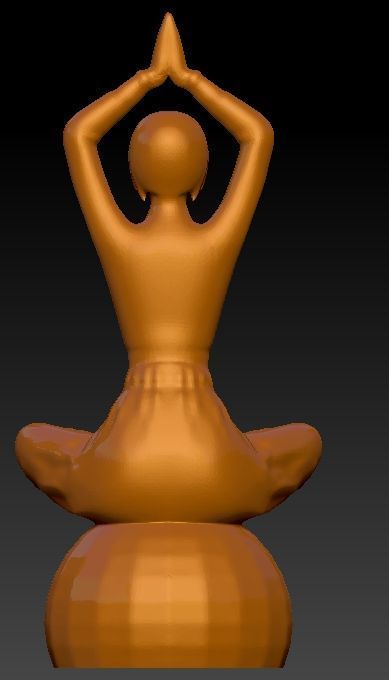 Meditative Yoga Woman 3D Model 3D print model_6