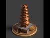 Chinese ancient tower  3D model_1