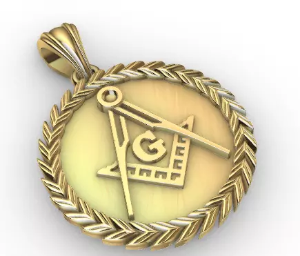 The Square and Compasses Masonic Pendant 3D print model