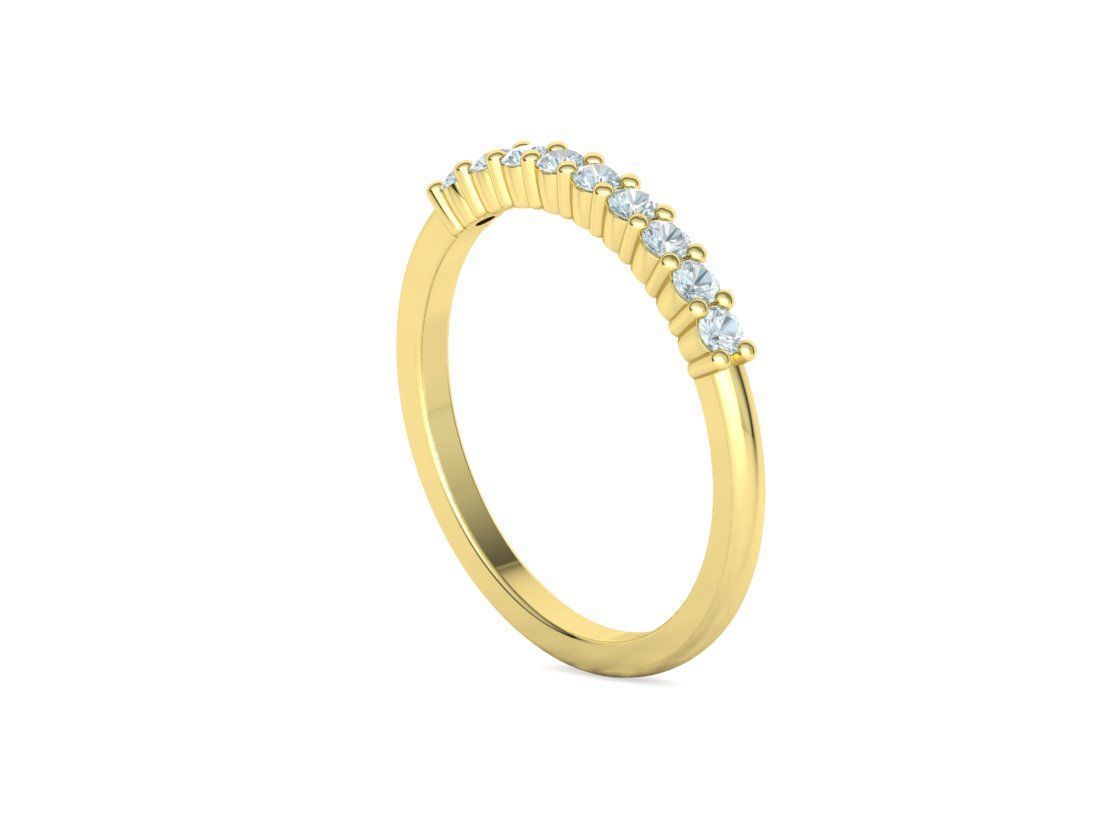2mm 9 gems DIAMONDS ANNIVERSARY RING 3dmodel 3D print model_24