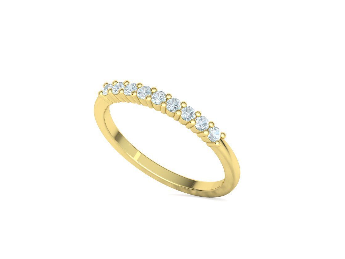 2mm 9 gems DIAMONDS ANNIVERSARY RING 3dmodel 3D print model_29