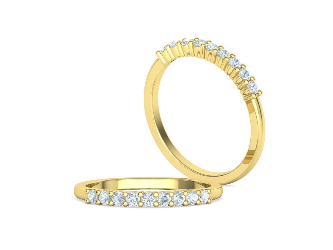 2mm 9 gems DIAMONDS ANNIVERSARY RING 3dmodel 3D print model_12