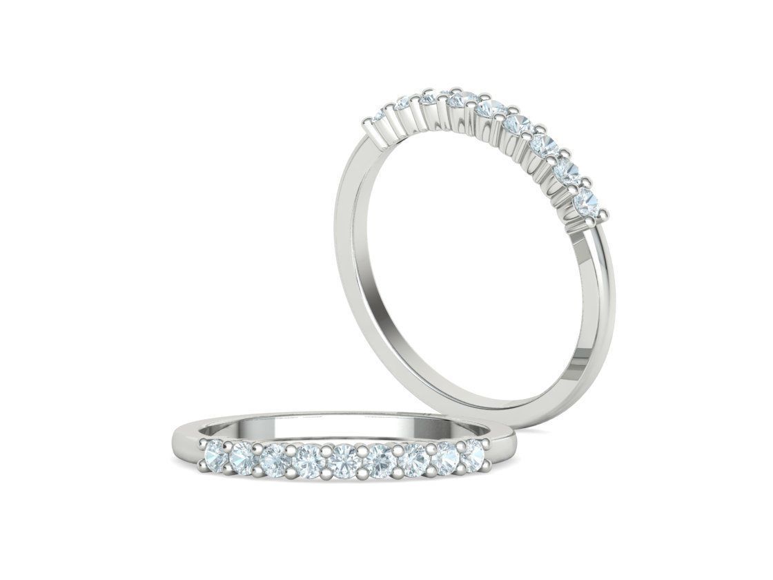 2mm 9 gems DIAMONDS ANNIVERSARY RING 3dmodel 3D print model_13