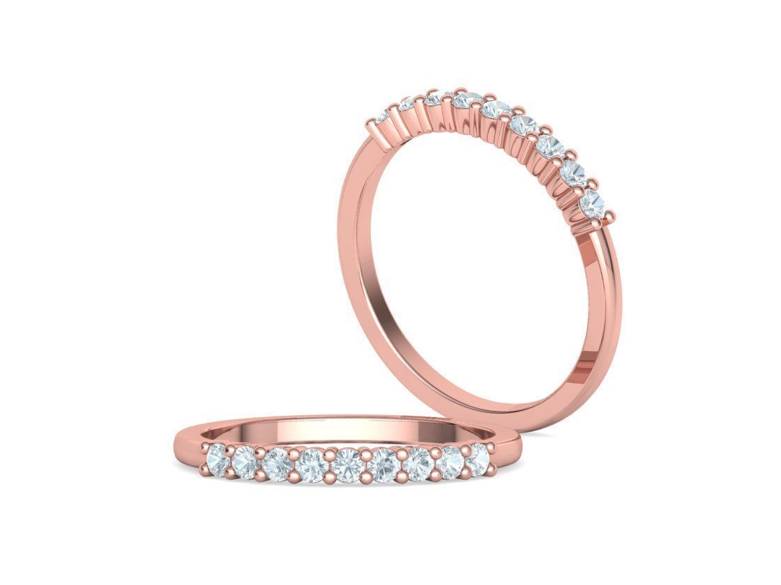 2mm 9 gems DIAMONDS ANNIVERSARY RING 3dmodel 3D print model_11