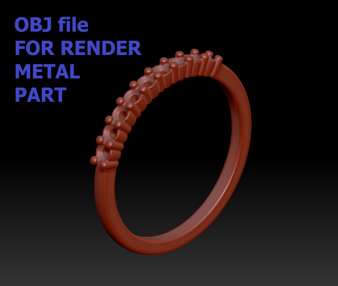 2mm 9 gems DIAMONDS ANNIVERSARY RING 3dmodel 3D print model_10