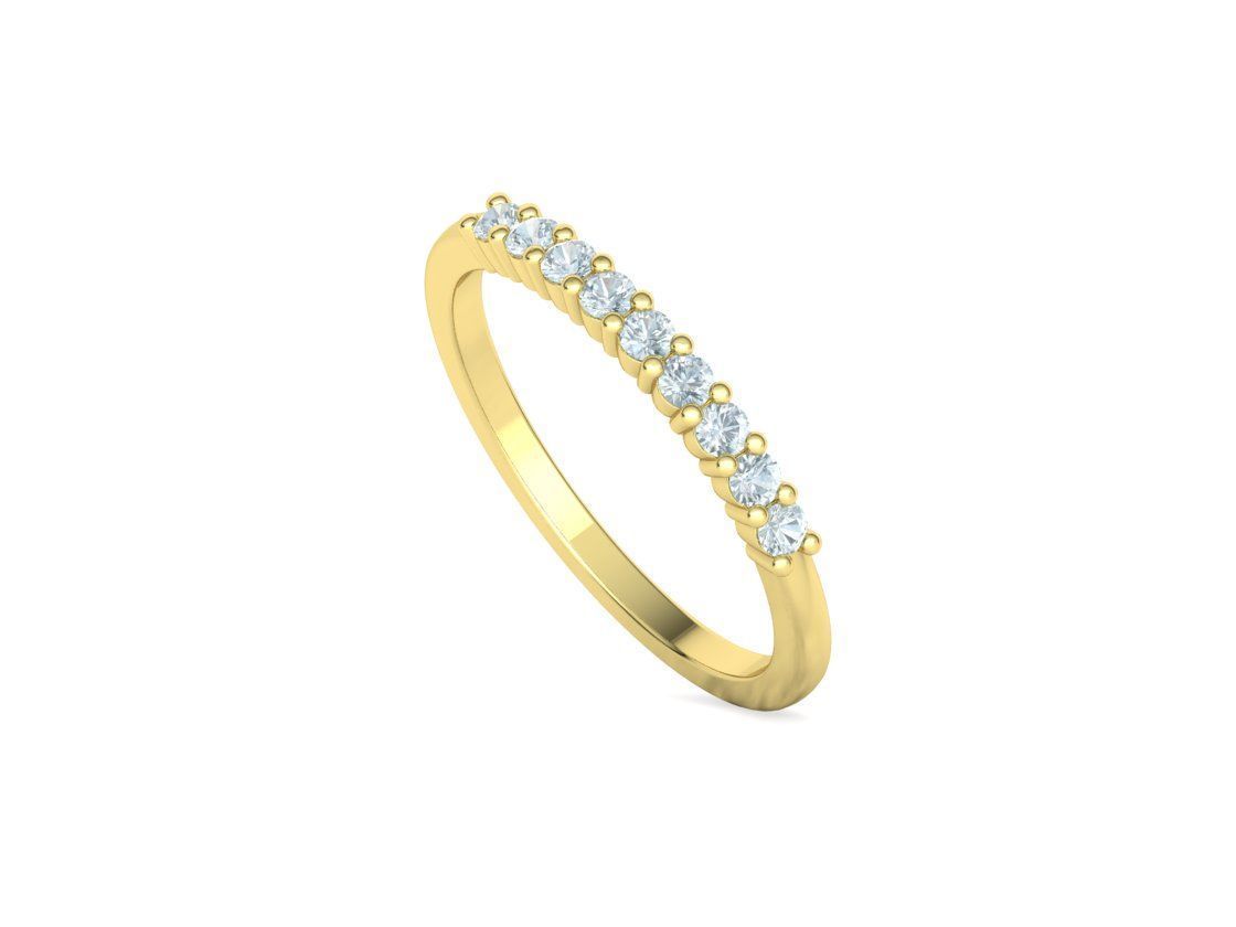 2mm 9 gems DIAMONDS ANNIVERSARY RING 3dmodel 3D print model_27