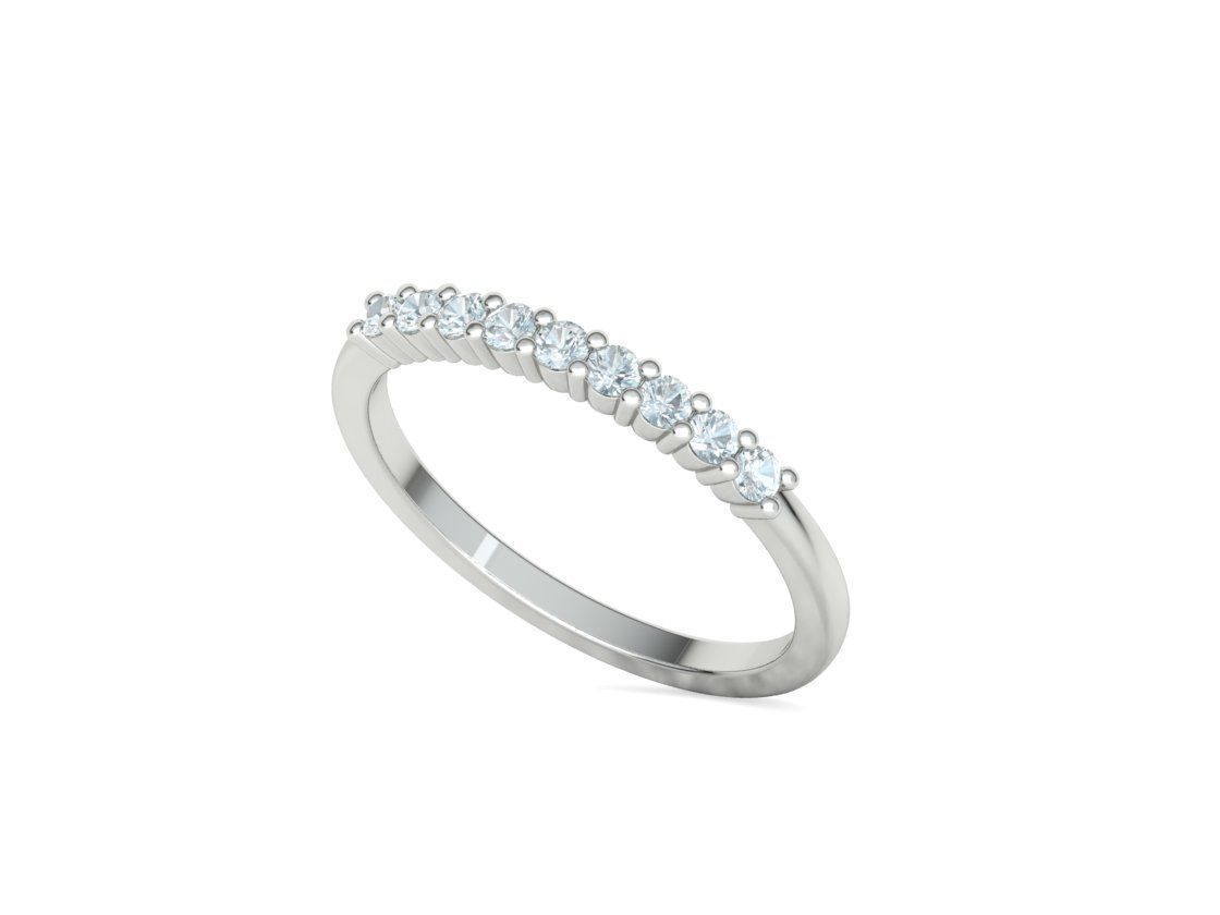 2mm 9 gems DIAMONDS ANNIVERSARY RING 3dmodel 3D print model_30