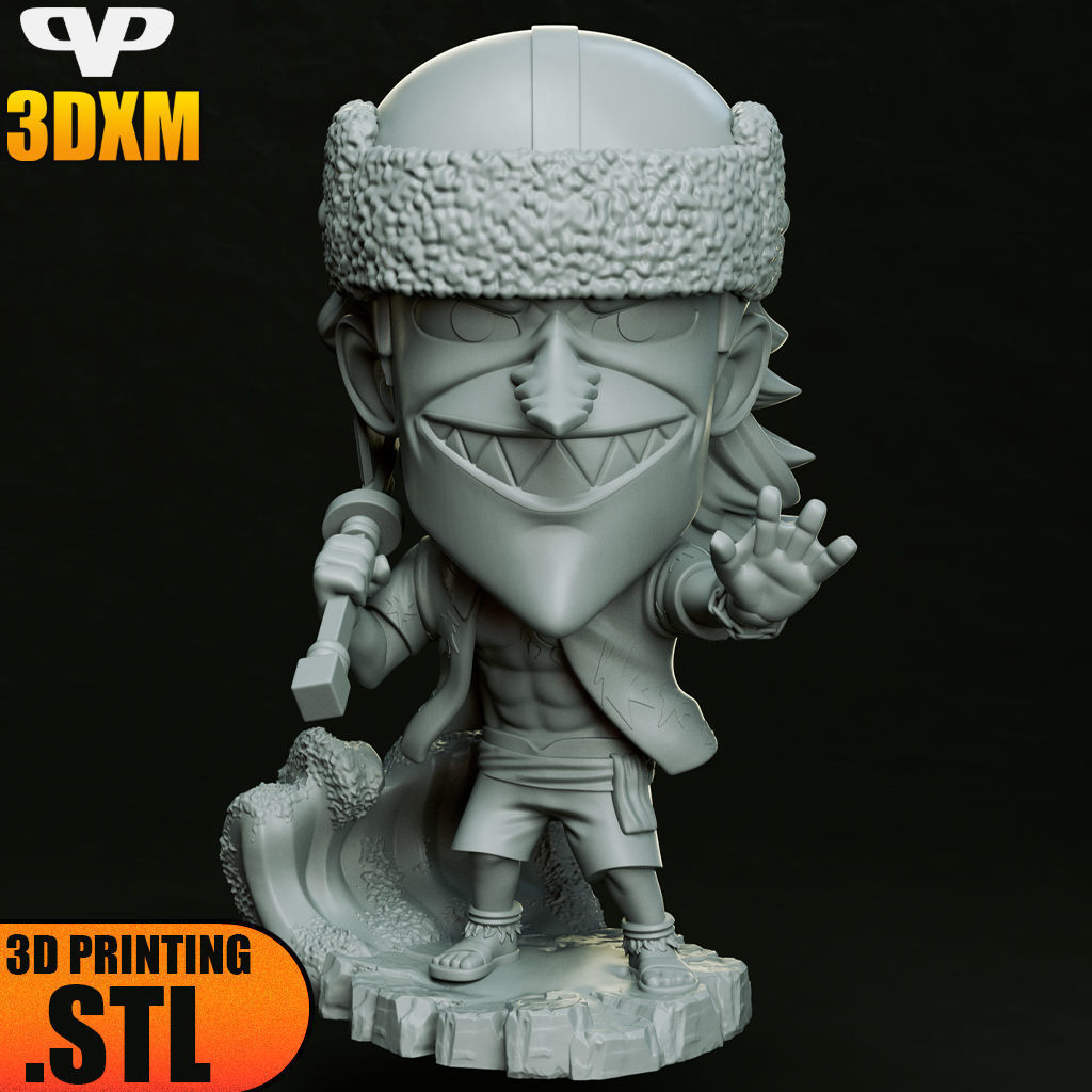 Arlong Chibi STL for 3D Printing 3DXM ChibiSTL 3D print model_3