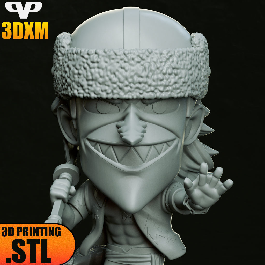 Arlong Chibi STL for 3D Printing 3DXM ChibiSTL 3D print model_4