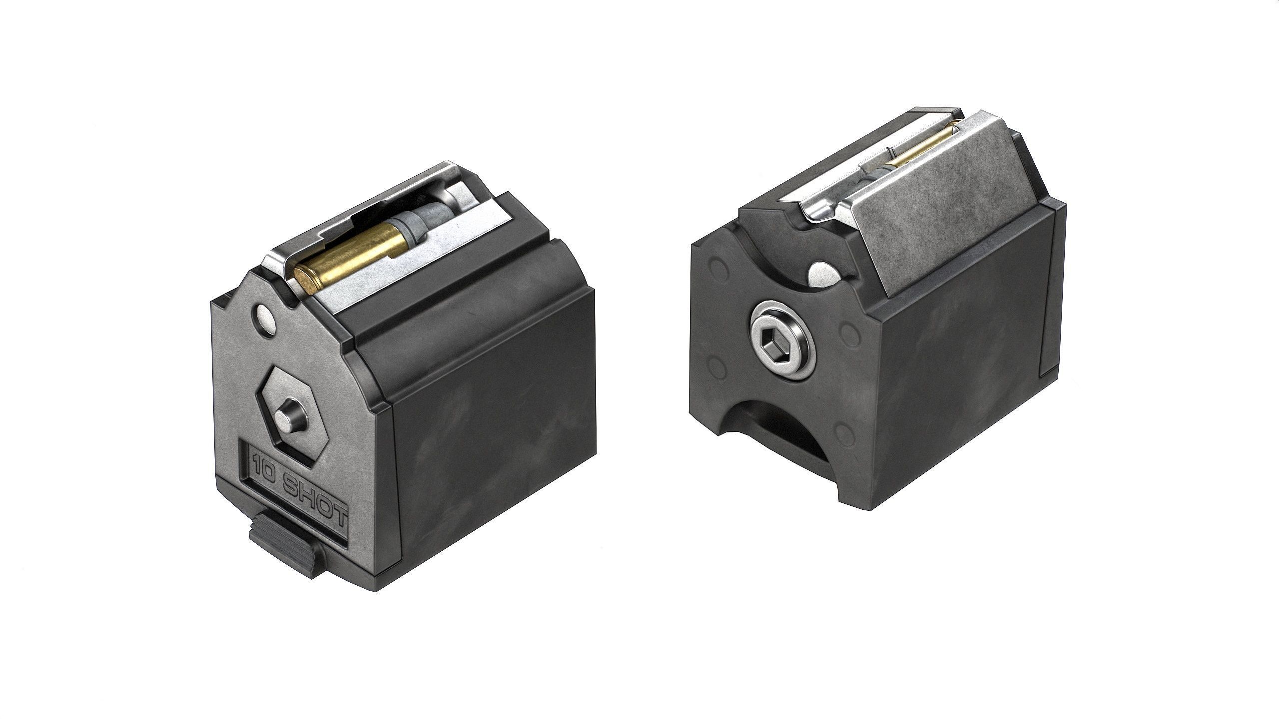 PBR Ruger 10 22 Carbine Rifle Low-poly 3D model_9