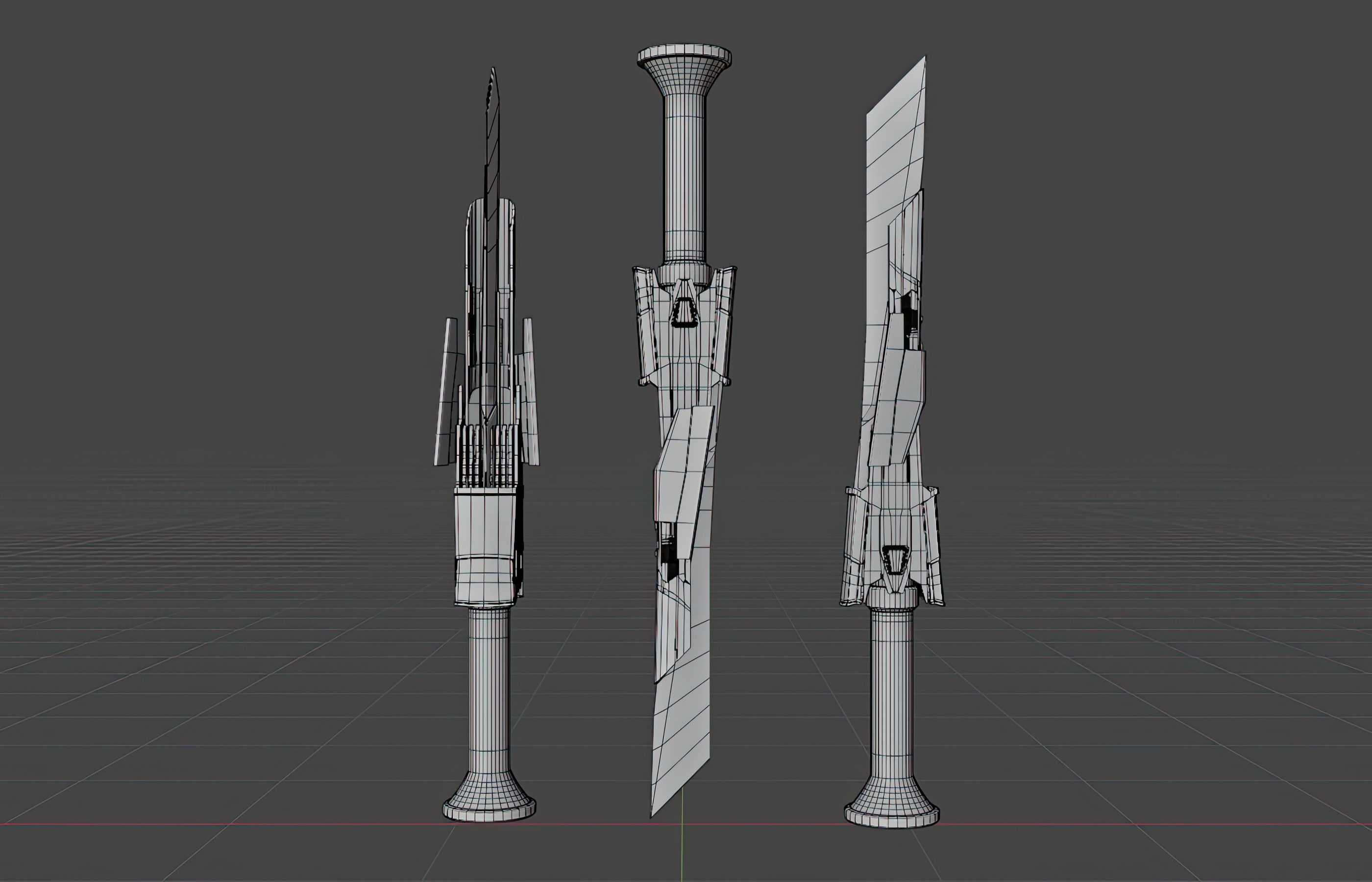 Chisel Low-poly 3D model_8