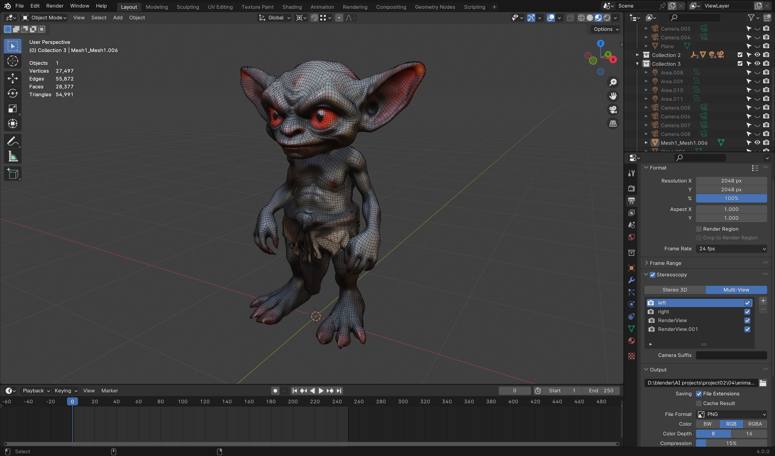 Cave Goblin 3D Model - Game Ready  Animation Friendly Low-poly 3D model_5