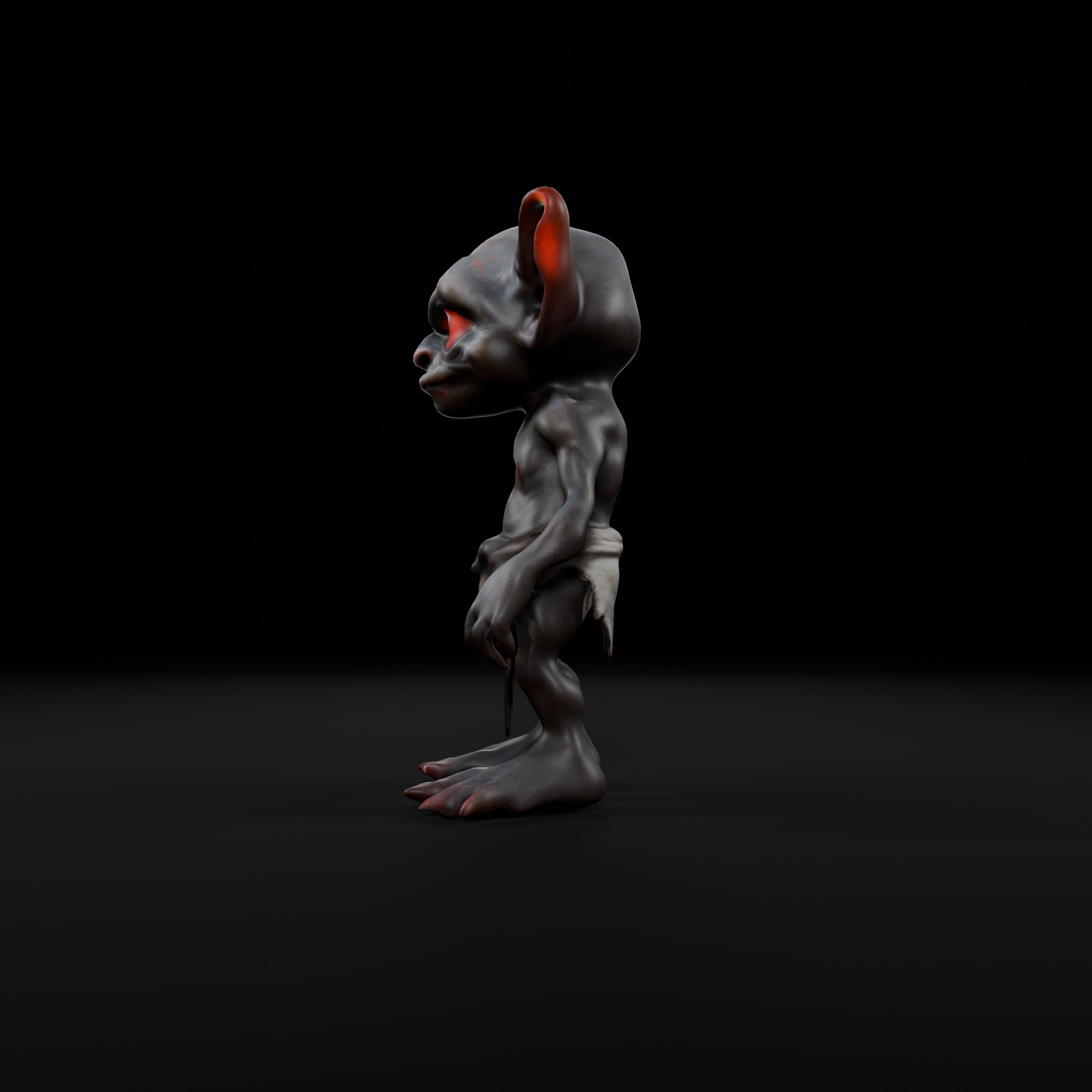Cave Goblin 3D Model - Game Ready  Animation Friendly Low-poly 3D model_2