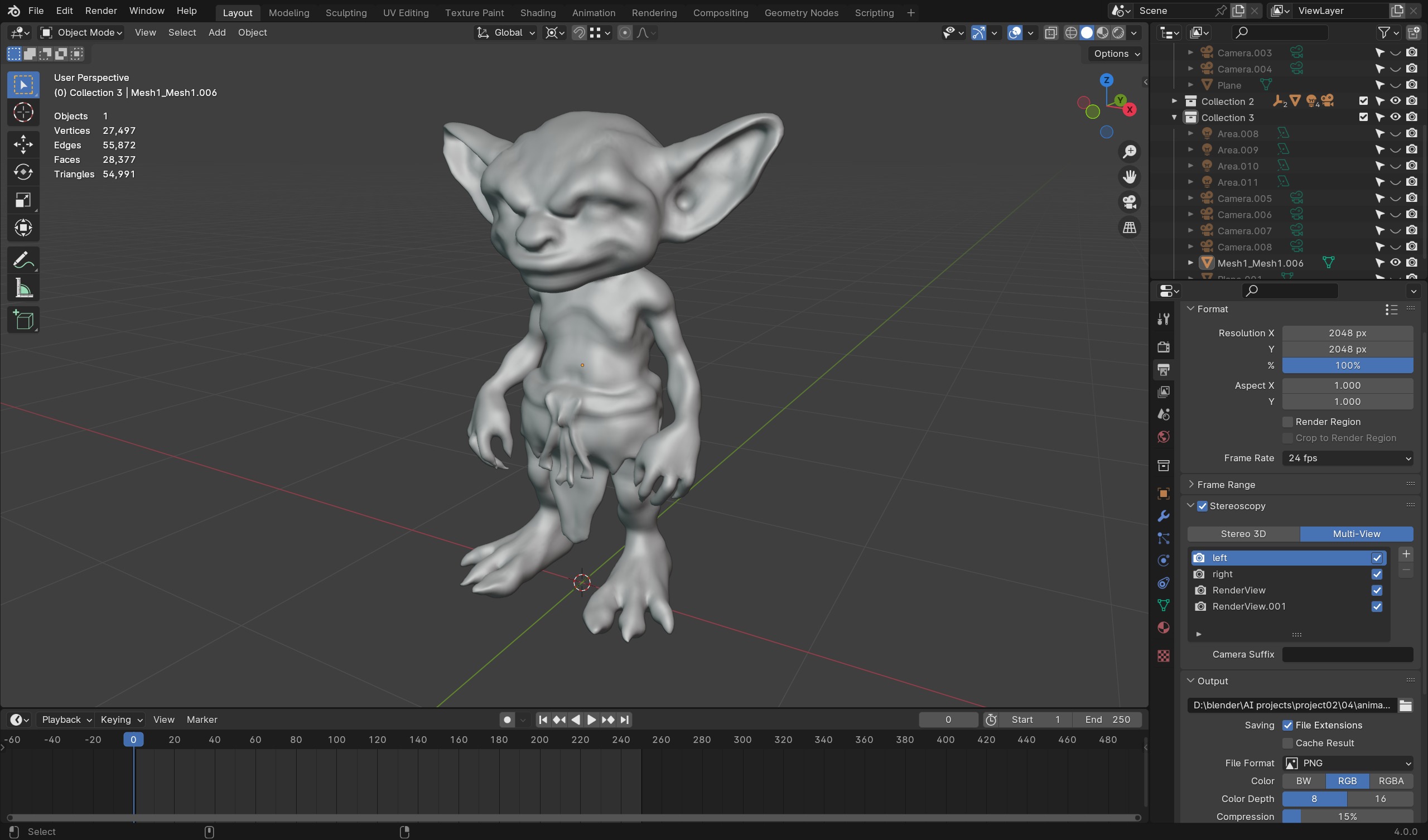 Cave Goblin 3D Model - Game Ready  Animation Friendly Low-poly 3D model_6