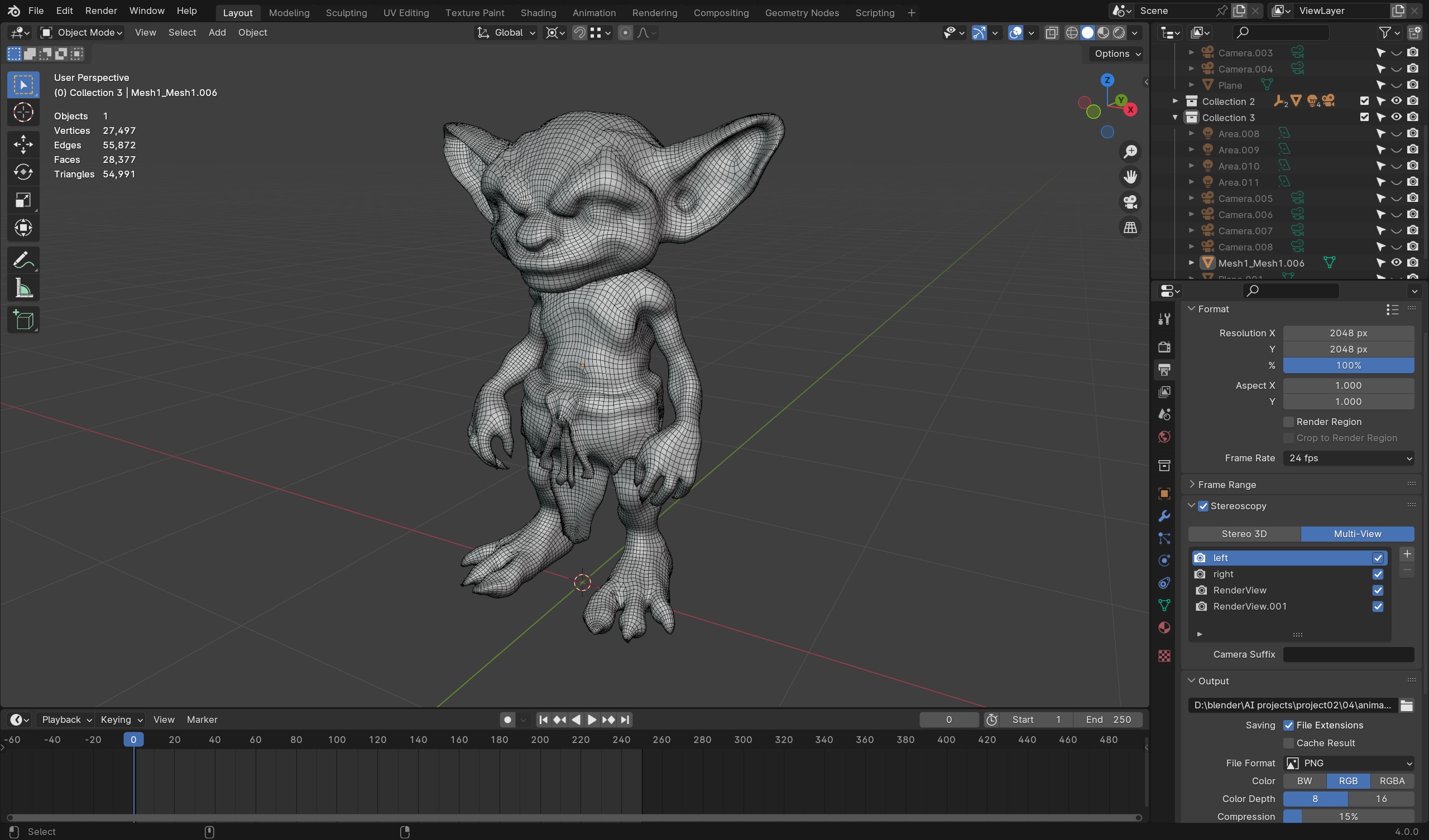 Cave Goblin 3D Model - Game Ready  Animation Friendly Low-poly 3D model_7