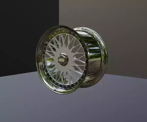 BBS Super RS Wheels High-Quality 3D Model