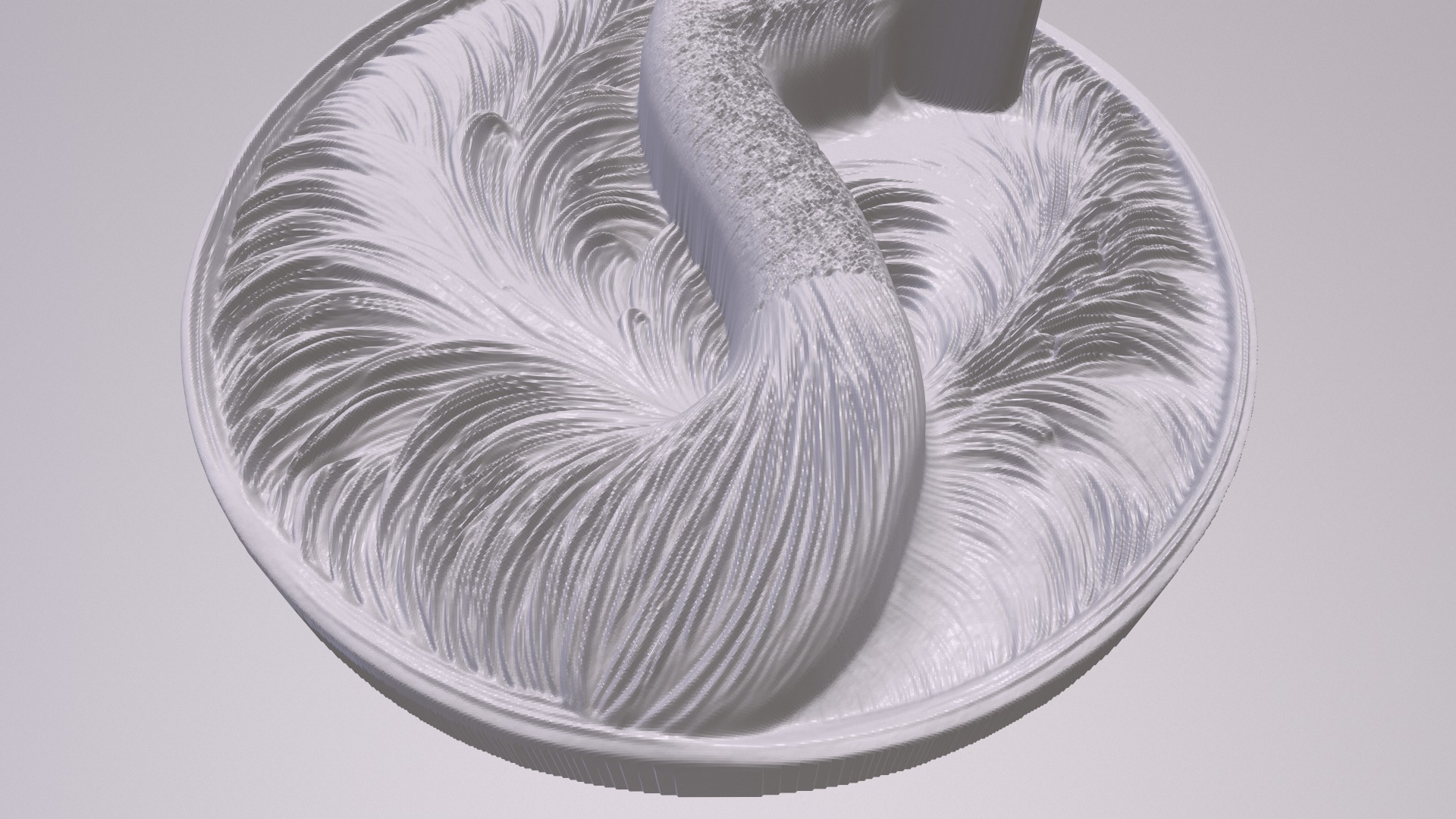 Ostrich 4 basrelief for 3D printing 3D print model_2